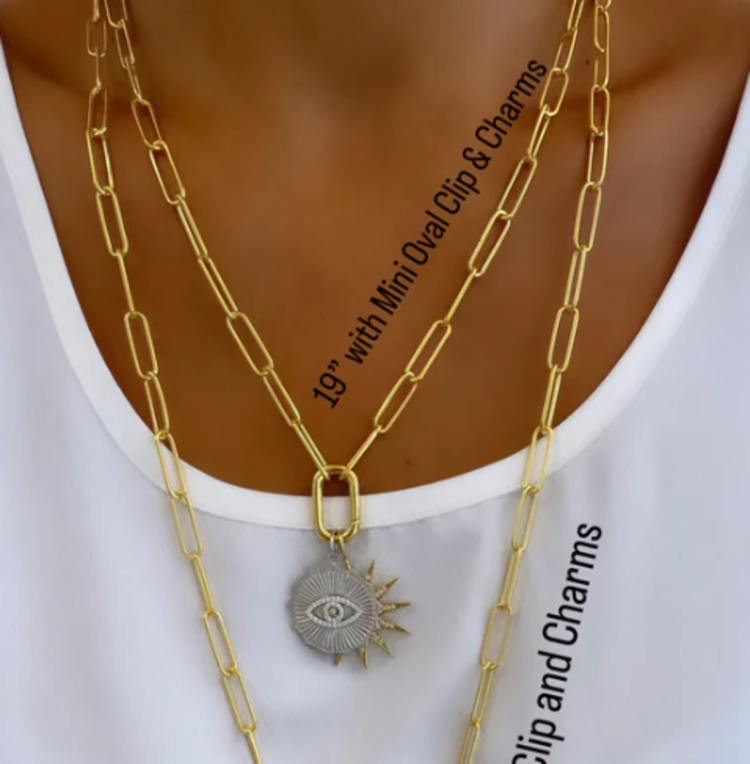 18K Yellow Gold Vermeil Fantasy Story Chain 19"