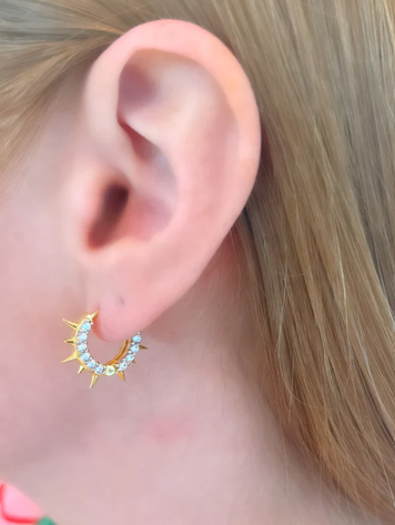 Crystal Spiked Huggies