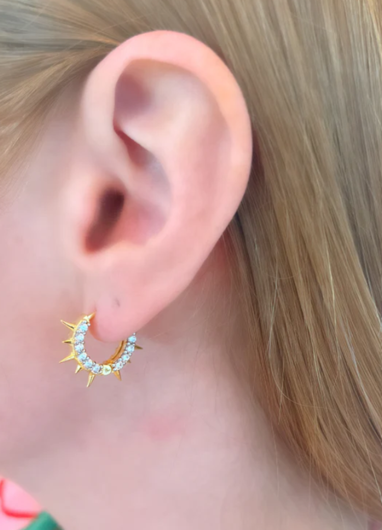 Crystal Spiked Huggies