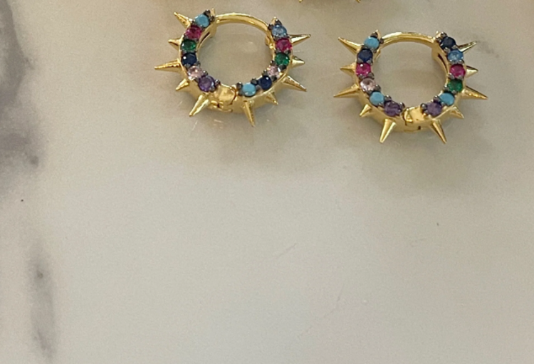 Crystal Spiked Huggies