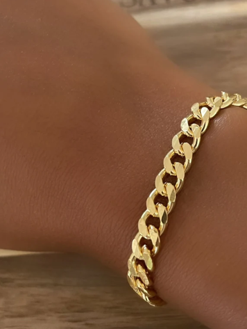 18K Yellow Gold Vermeil Dixon Bracelet 15cm