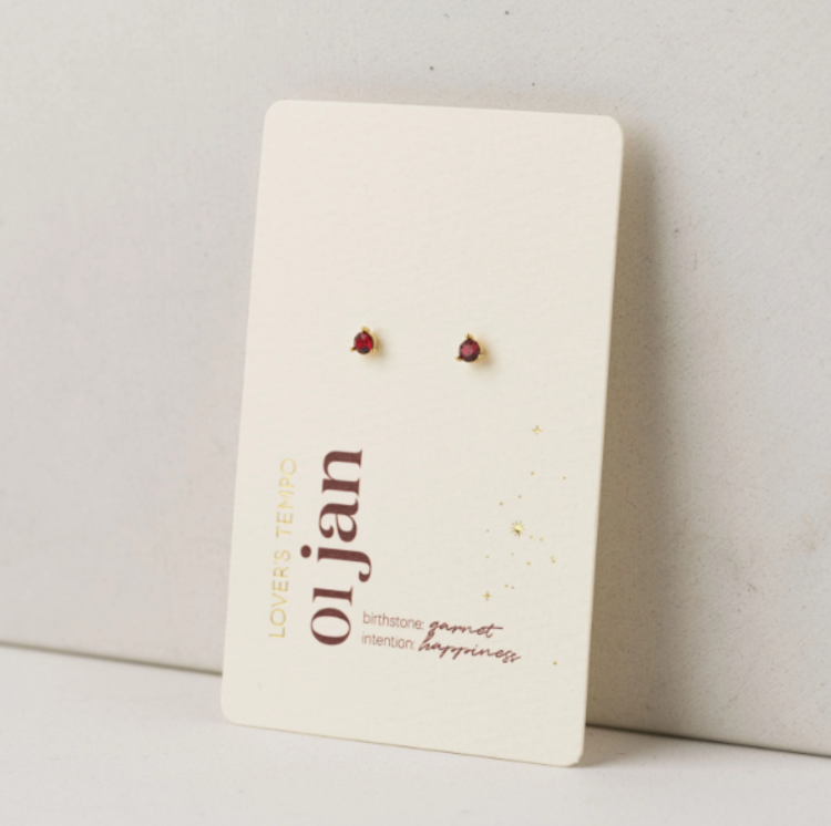 Kaleidoscope Birthstone Stud Earrings