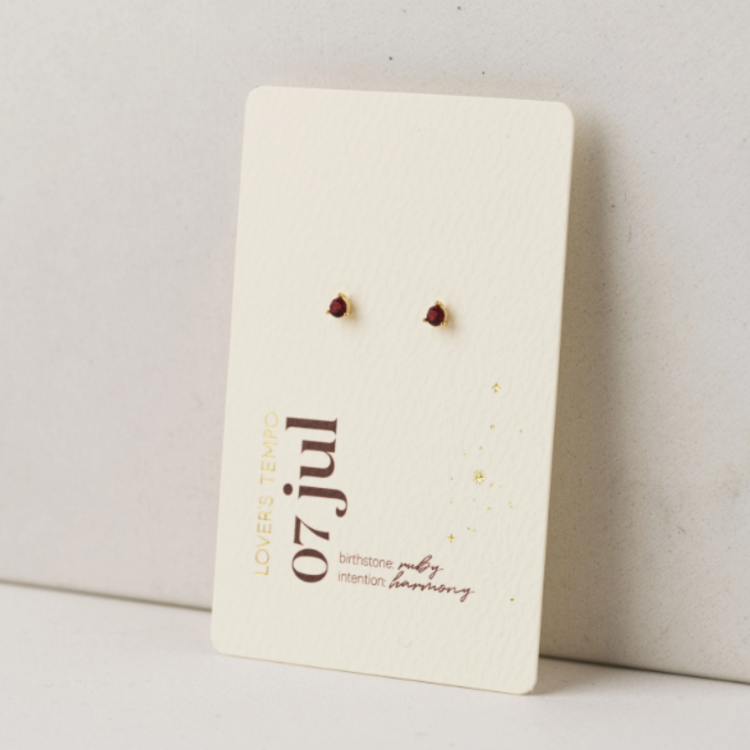 Kaleidoscope Birthstone Stud Earrings