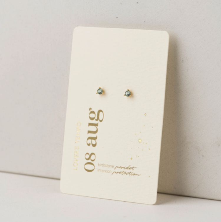 Kaleidoscope Birthstone Stud Earrings