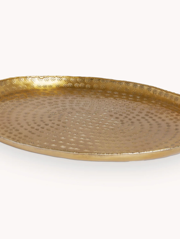 Oval Hammered Tray