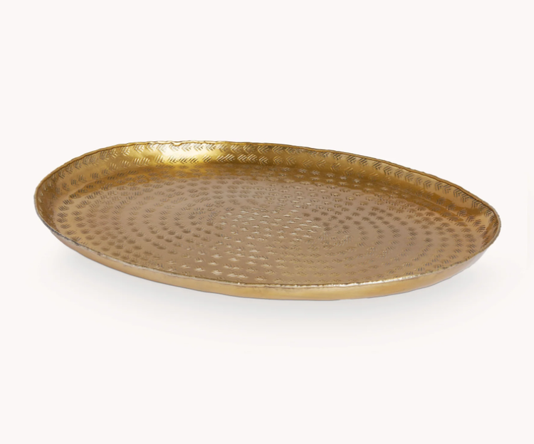 Oval Hammered Tray