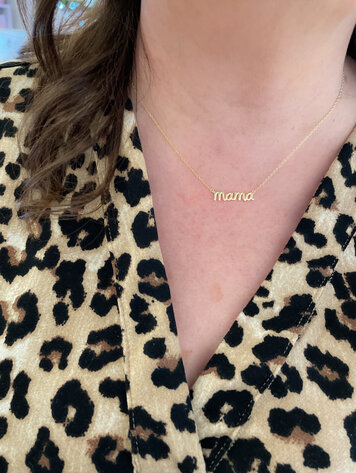 Mama Script Necklace