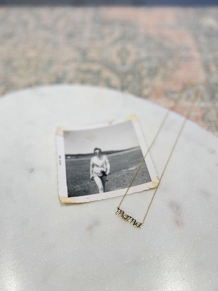 Mama Script Necklace