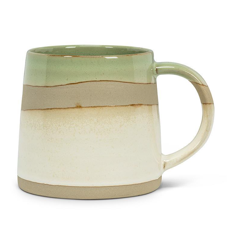Green & White Rustic Mug