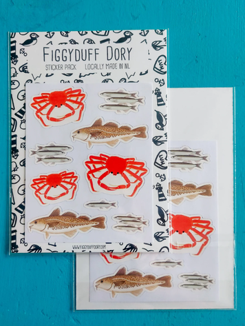 Crab, Cod, Capelin Sticker Pack