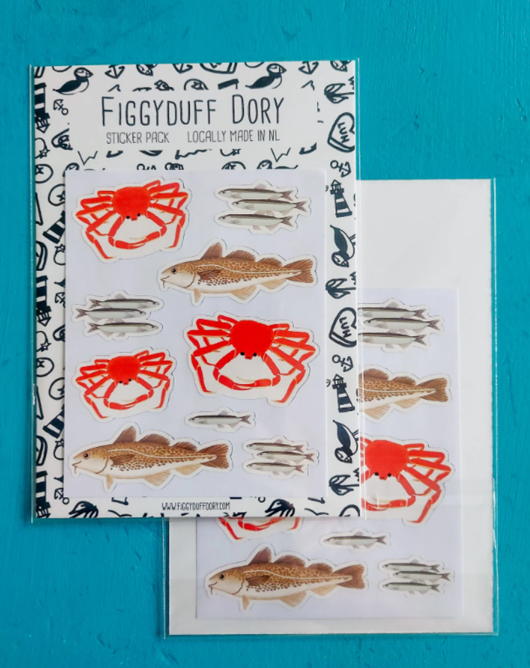 Crab, Cod, Capelin Sticker Pack