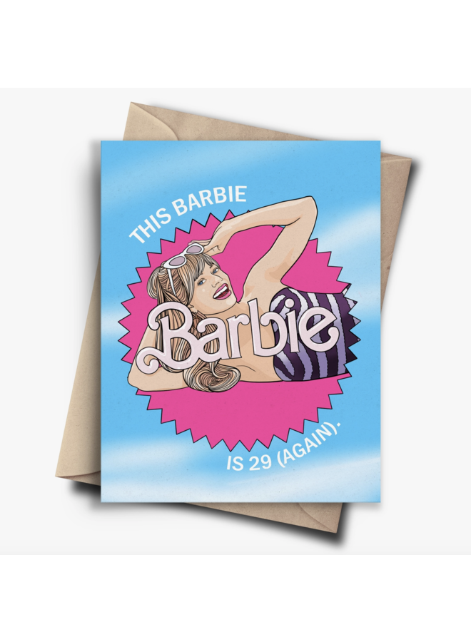 Barbie 29 Again Birthday Card