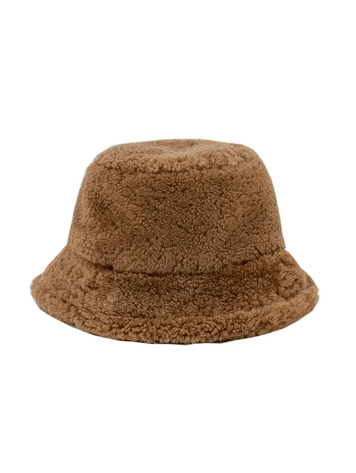 Camel Lambs Wool Bucket Hat M/L