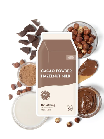 Cacao Powder Hazelnut Milk Smoothing Plant-Based Milk Mask