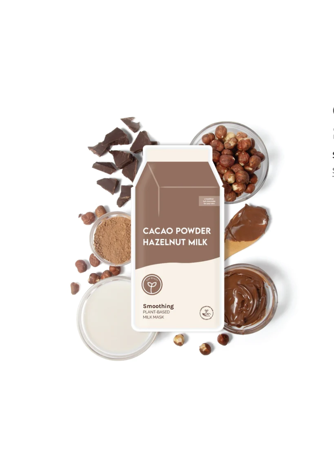 Cacao Powder Hazelnut Milk Smoothing Plant-Based Milk Mask