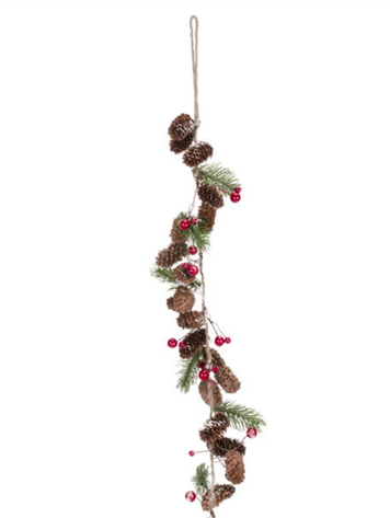 39" Brown Pinecone Garland