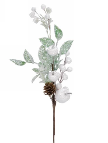 Glitter Foliage & Ball Branch