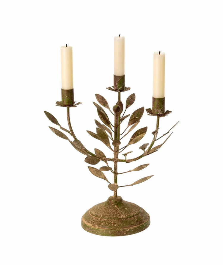 Small Laurel Leaf Candelabra