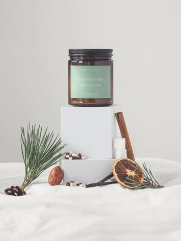 Peppermint Cocoa Wooden Wick Candle