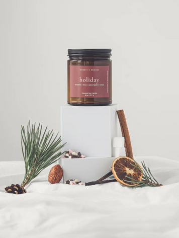 Holiday Wooden Wick Candle