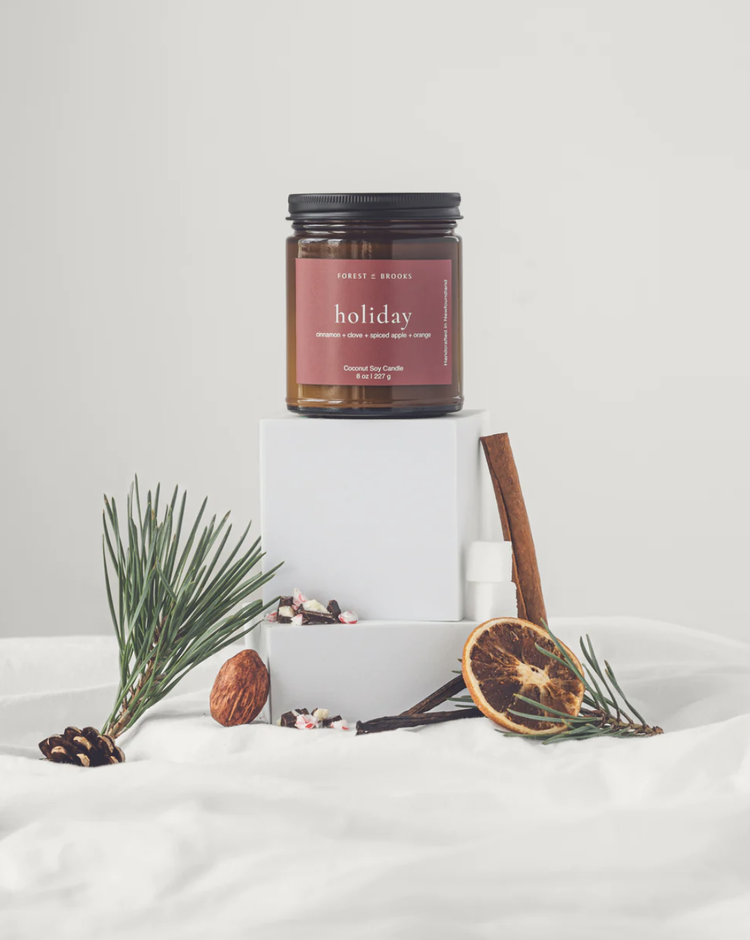 Holiday Wooden Wick Candle