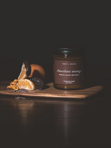 Chocolate Orange Wooden Wick Candle