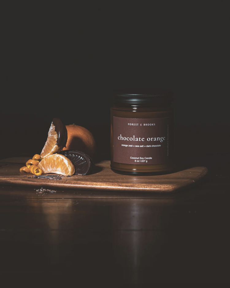 Chocolate Orange Wooden Wick Candle