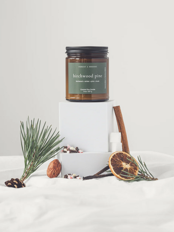Birchwood Pine Wooden Wick Candle