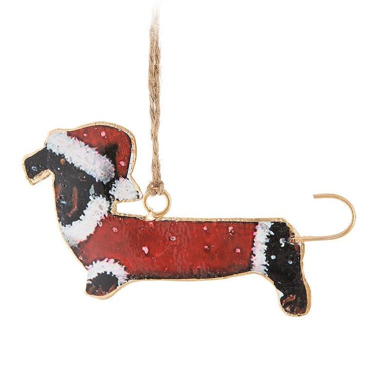 Festive Dachshund Ornament