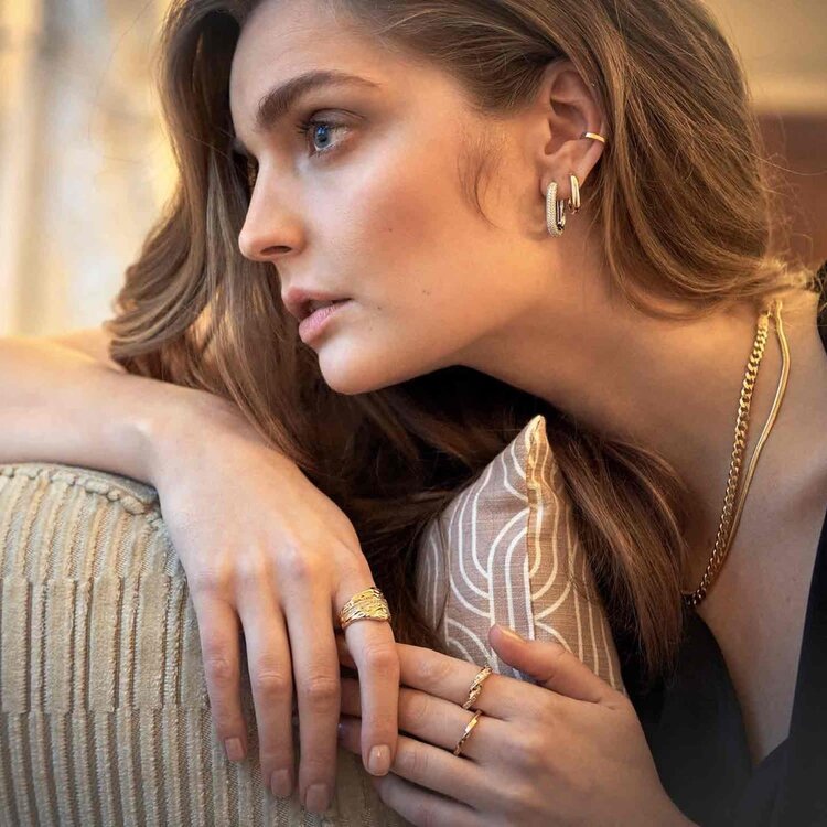 Capri Earrings Yellow Gold