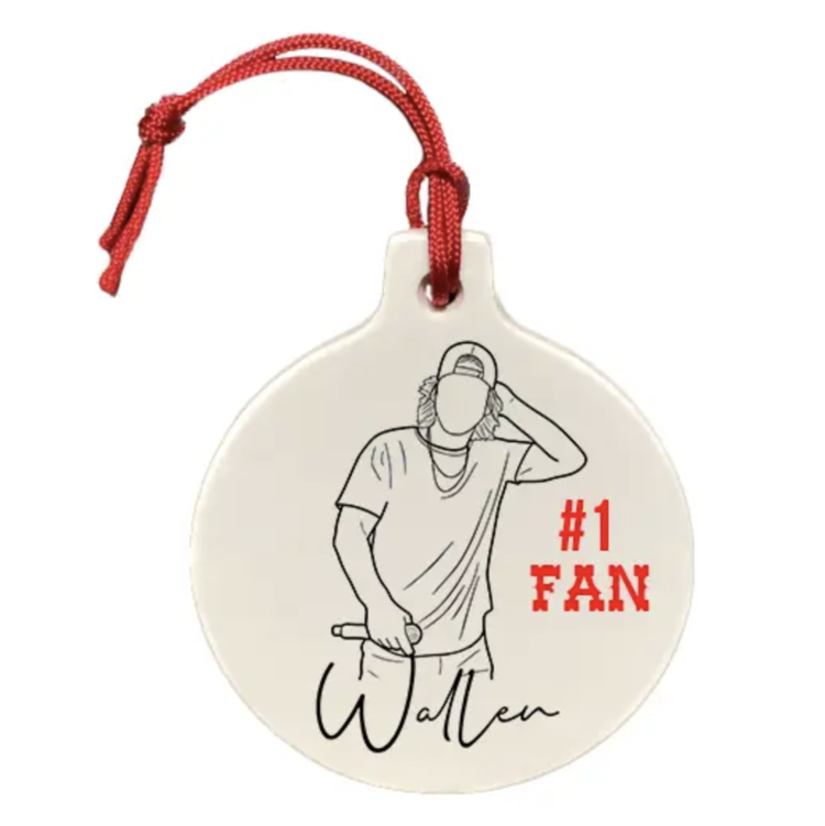 Morgan Wallen Number 1 Fan Ornament