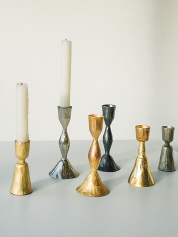 Antique Silver Zora Candlestick