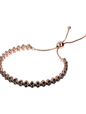 Rose Gold Nero CZ Friendship Bracelet