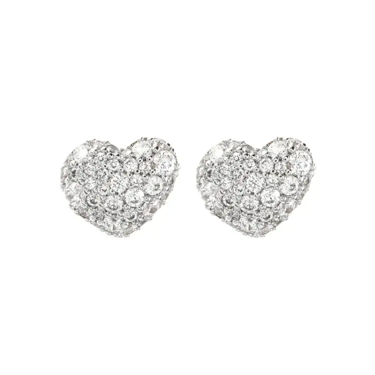 Heart Button Studs