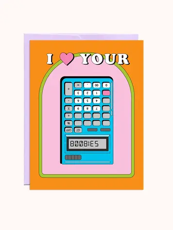 Boobies Calculator Card