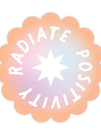 Radiate Positivity Sticker