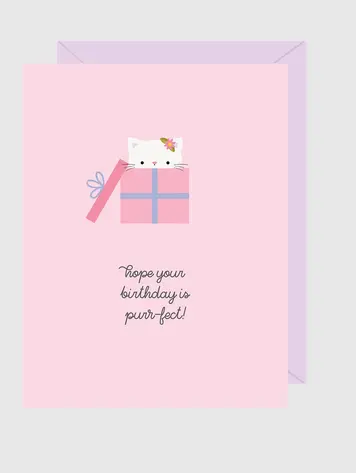 Purr-fect Birthday Card