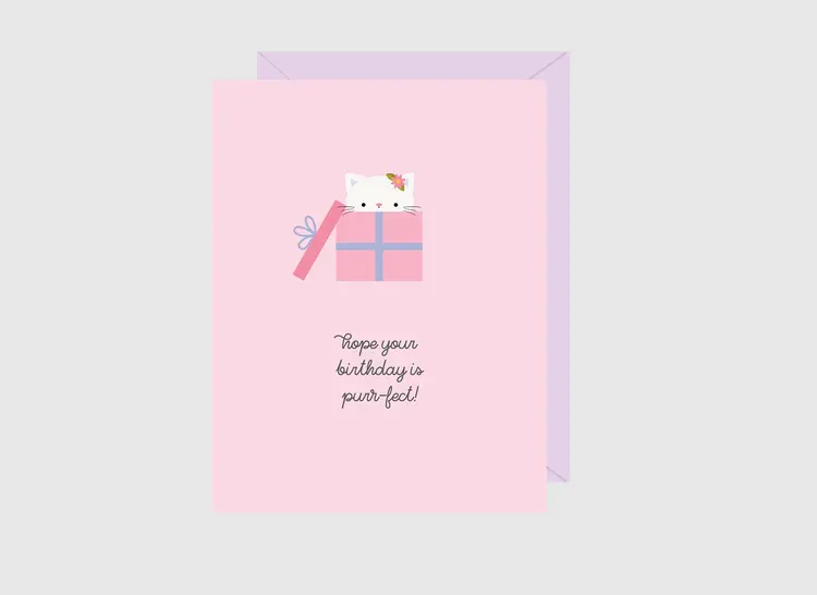 Purr-fect Birthday Card