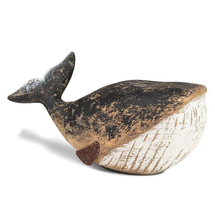 Large Black Carved Whale