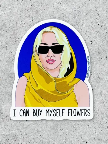 Miley Cyrus Flowers Vinyl Sticker