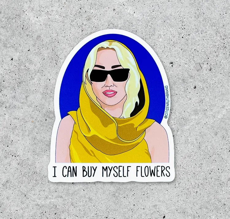 Miley Cyrus Flowers Vinyl Sticker