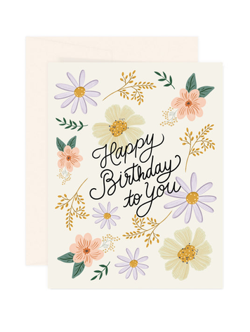 Flourish Birthday Card