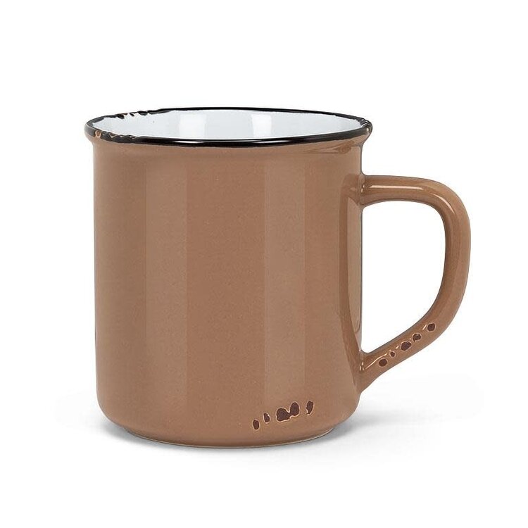 Enamel Look Mug-Taupe