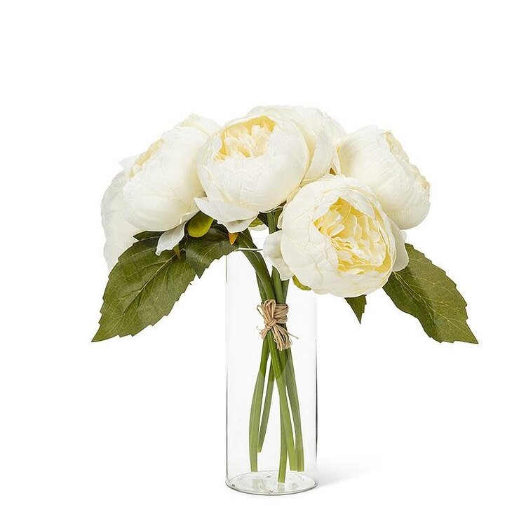 Full Peony Bouquet - White