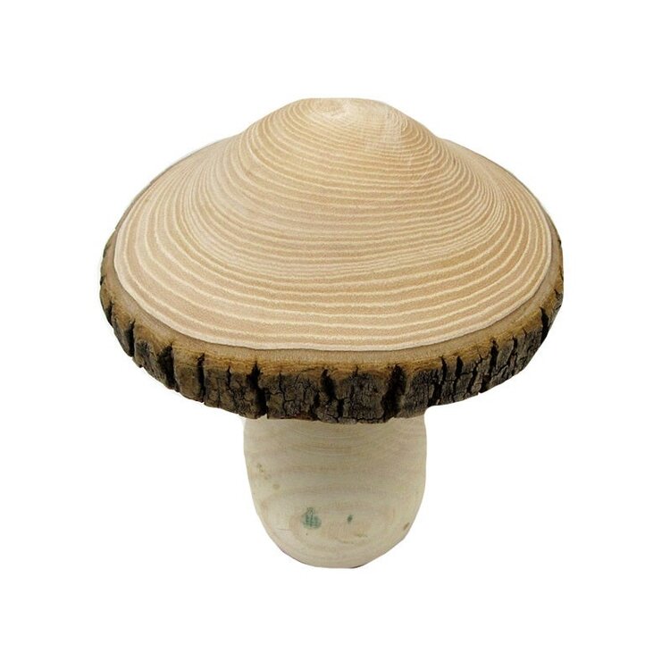 Large Natural Wooden Mushroom