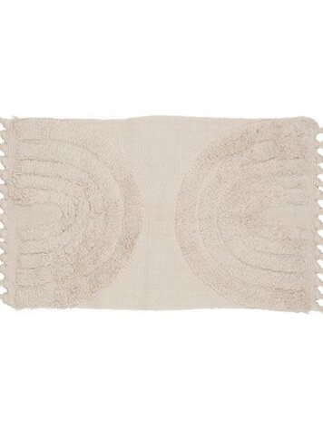 Natural Tufted Carpet with Fringe