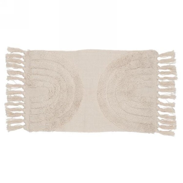 Natural Tufted Carpet with Fringe