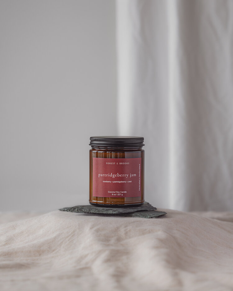 Partridgeberry Jam Wooden Wick Candle