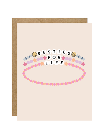 Besties For Life Friendship Bracelet Card