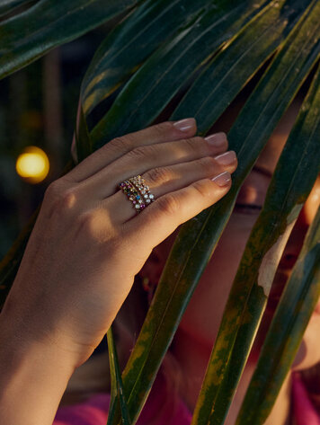 Gold with Multi Livingo Ring